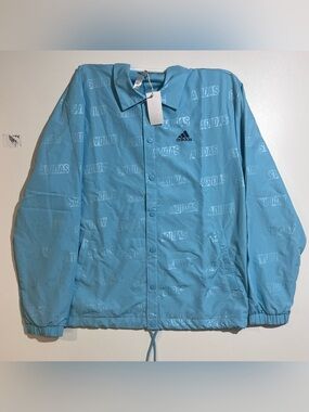 Adidas Embossed Woven Coaches Jacket Mens Sz medium